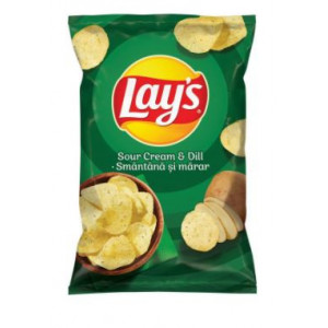 Chipsuri cu aroma de smantana si marar Lay's 6 x 60g, NM25200