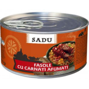 Fasole cu carnati afumati Sadu 6 x 400g, NM26646