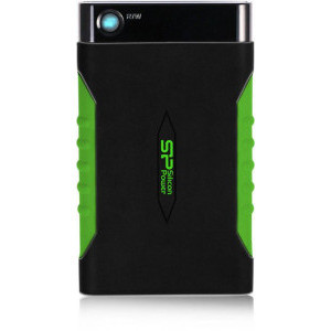 Hard Disk portabil Silicon Power Armor A15 1 TB, 2.5 inch, USB 3.0, NM/ SP010TBPHDA15S3K, Negru/Verde