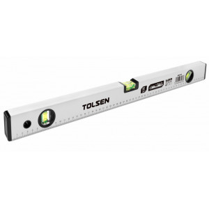 Nivela Tolsen 150 cm, cadru de aluminiu, trei flacoane, NM/ TL-35227, Alb