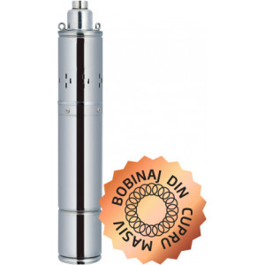 Pompa submersibila pentru apa curata Blade 4QGD1.2-50-0.37 PRO, 370 W, 2860 rpm, debit maxim 1500 L/ora, NM/ PMP0018, Argintiu