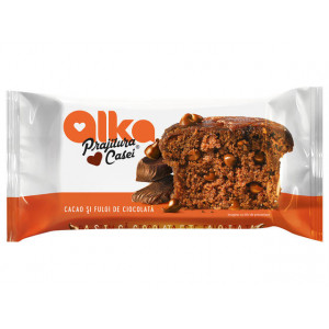 Prajitura casei mini cu cacao si fulgi de ciocolata Alka 60g, NM25927