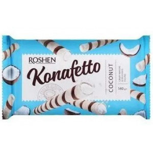 Rulouri umplute cu crema de cocos Roshen Konafetto 150g, NM21901