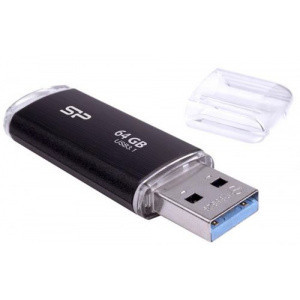 USB Flash Drive Silicon Power, Blaze B02, 3.2, 64GB, NM/ SP064GBUF3B02V1K, Negru