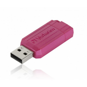 USB Flash Drive Verbatim SnG, 128GB, 2.0, PinStripe, Roz