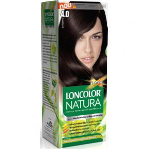 Vopsea de par permanenta Loncolor Natura 4.0 Castaniu, 100 ml