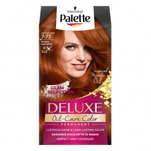 Vopsea de par permanenta Palette Deluxe 7-77(562) Aramiu Intens Stralucitor, 135 ml