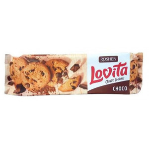 Biscuiti umpluti cu crema de ciocolata Roshen Lovita 150g, NM21828