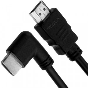 Cablu HDMI Tesla TC-A-2.0Z2.0, unghi 90 grade4K@60Hz, Ethernet, 2m, Negru