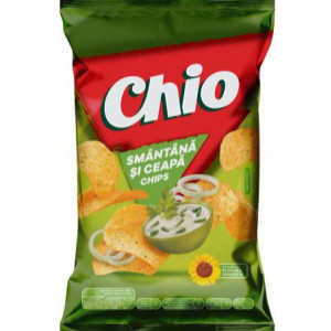 Chipsuri cu gust de smantana si ceapa Chio Chips 4 x 140g, NM26014