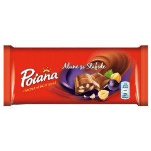 Ciocolata cu alune si stafide Poiana 90g, NM27043
