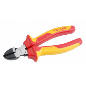 Cleste taietor izolat 160 mm, maner anti-alunecare, otel, NM/ TL-V16036, Rosu/Galben