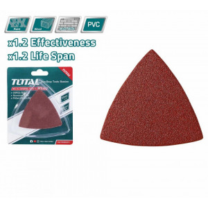 Hartie abraziva delta 80mm Total TAC78080202/NM, P40 x 4, P60 x 4, P80 x 6, P120 x 6, Maro