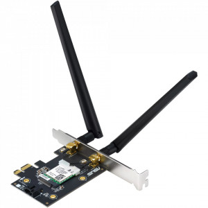 Modul WiFi 6 (802.11ax) Asus Dual Band, 1800 Mbps, 2.4GHz, Bluetooth 5.2, WPA3, OFDMA si MU-MIMO, NM/ PCE-AX1800, Negru