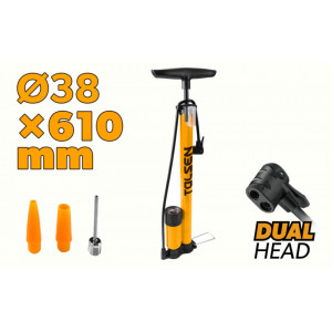 Pompa pentru biciclete cu manometru, 38x610mm