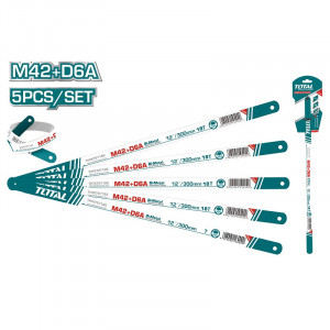 Set 5 lame fierastrau Total THTKT57185/NM, 300 mm, 12", 18T, Verde