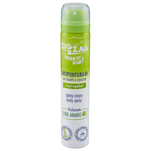 Spray Zig Zag pentru corp cu parfum de lamaie amara, repelent pentru tantari, tantari tigru, capuse, 100 ml, NMD24616, Verde