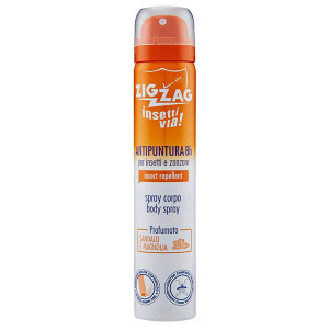 Spray Zig Zag pentru corp cu parfum de santal si magnolie, repelent pentru tantari, tantari tigru, capuse, 100 ml, NMD24615, Portocaliu