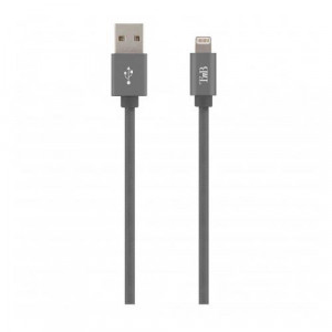 TNB USB/LIGHTNING BRAIDED CABLE 2M GREY