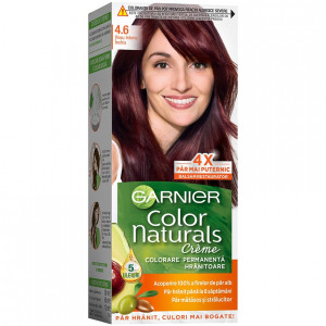 Vopsea de par permanenta cu amoniac Garnier Color Naturals 4.6 Rosu Intens Inchis, 110 ml