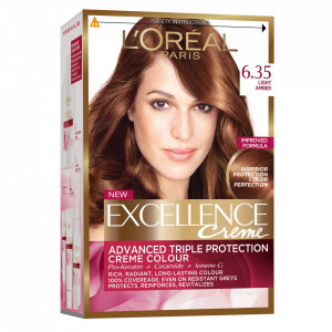Vopsea de par permanenta cu amoniac L'Oreal Paris Excellence Creme 6.35 Maro Ciocolata, 192 ml