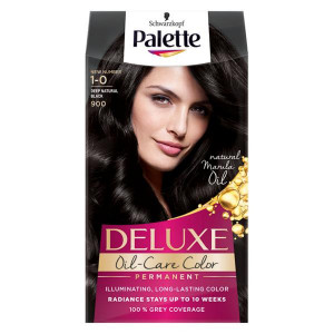 Vopsea de par permanenta Palette Deluxe 900 1-0(900) Negru Natural, 135 ml