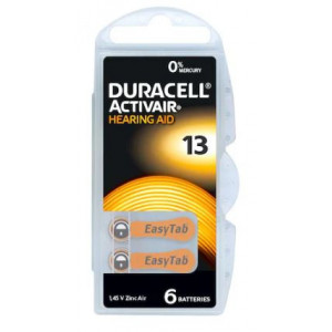 Baterii pentru aparat auditiv Duracell ZA13, NM/ 4.A.1.A, Negru-Bronz