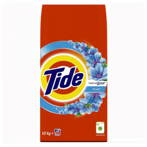 Detergent automat pudra Tide 2 in 1 Lenor Touch, 100 spalari, 10 kg, Portocaliu