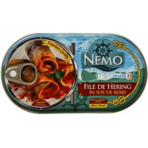 FIle de hering in sos de rosii Nemo 170g, NM23062