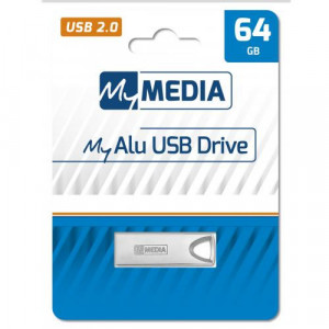 Memorie USB 2.0 MyMedia, 64 GB, 38.8 x 12.3 x 4.5 mm, Argintiu