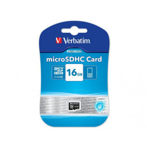 Memory Card Verbatim Premium MicroSDHC, 16GB, Class 10