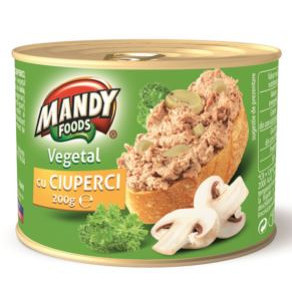 Pate vegetal cu ciuperci Mandy 200g, NM26271