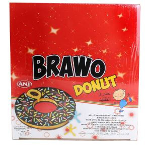 Prajitura cu granule colorate Brawo Donut 24 x 40g, NM23889