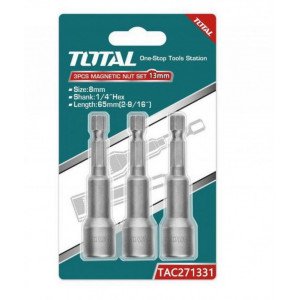 Set 3 chei 13mm -1/4", hex - 65mm, NM/ TAC271331, Argintiu