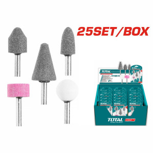 Set 5 accesorii Total pentru polizor drept, NM/ TAKB0502, Negru