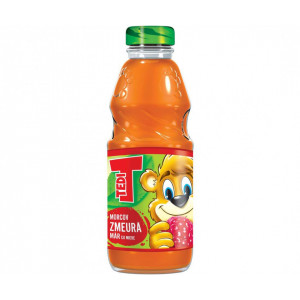 Suc la sticla Tedi de morcovi, mere si zmeura 300 ml, NM25676