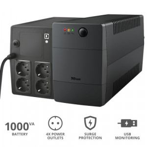 TRUST PAXXON 1000VA UPS 4 OUTLETS