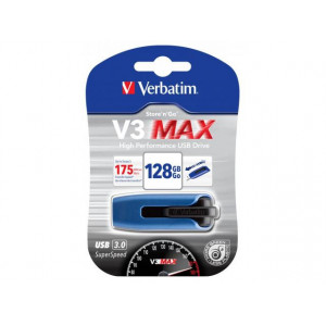 Verbatim Store n Go V3 Max Black/Grey USB Drive 128GB R:175 MB/Sec W:80 MB/Sec