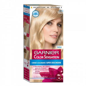 Vopsea de par permanenta cu amoniac Garnier Color Sensation 110 Blond Ultra Diamant, 110 ml