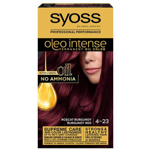 Vopsea de par permanenta fara amoniac Syoss Color Oleo Intense 4-23 Roscat Burgundy, 115 ml