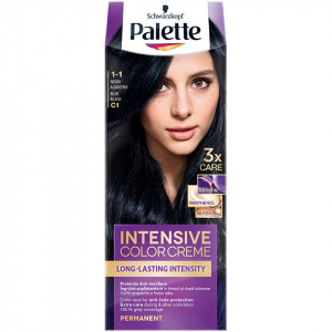 Vopsea de par permanenta Palette Intensive Color Cream C1 (1-1) Negru Albastrui, 110 ml