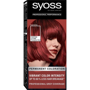Vopsea de par permanenta Syoss Pantone 5-72 Rosu Pompei, 115ml