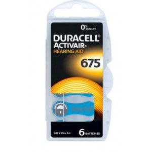 Baterii pentru aparat auditiv Duracell ZA 675, NM/ 4.A.0.C, Negru-Bronz