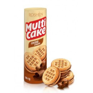 Biscuiti cu crema de cacao Roshen Multi Cake 180g, NM21942