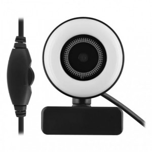 Camera Web full HD TnB INFLUENCE Streamer + LED Ring, microfon integrat, NM/ INCAMFHD, Negru