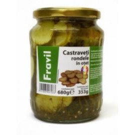 Castraveti taiati rondele in otet Fravil 680g, NM26216