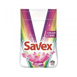 Detergent automat pudra Savex 2 in 1 Color & Care, 60 spalari, 6 Kg, Multicolor