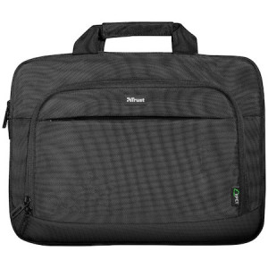 Geanta laptop 14" Sydney Trust Slim ECO, poliester, curea detasabila, Negru