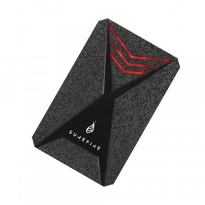 HDD extern SureFire GX3 Bunker Gaming 1 TB, USB 3.2 Gen 1, 2.5 inch, iluminare RGB, NM/ 53681, Negru