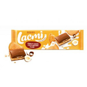 Napolitana invelita in ciocolata cu umplutura de lapte si ciocolata Roshen Lacmi 265g, NM22059